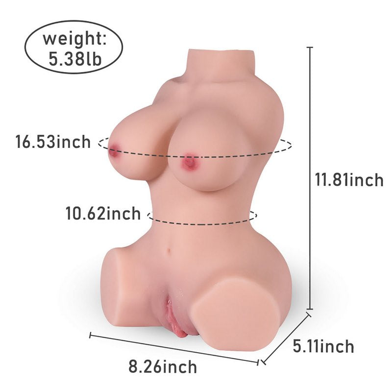 Kleiner Sexpuppen-Torso 5,38 lbs / 2,44 kg mit Vagina und Anus