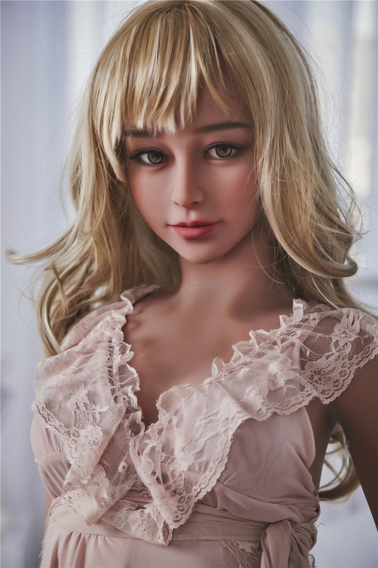 Alaina 155cm schlankes blondes Mädchen kleine Brüste realistische Sexpuppen