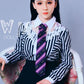 158cm D Cup Black Silk Uniform Premium Silikon puppe Japanische Schönheit